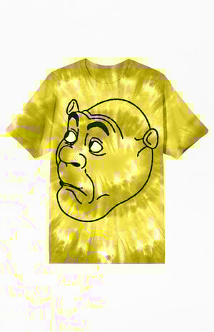 Shrek Big Face Green Spiral Tie-Dye T-Shirt image number 1