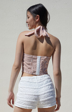 June Gingham Halter Corset image number 3