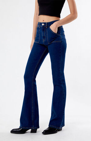 Dark Indigo Bootcut Jeans image number 3