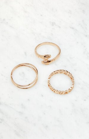 3 Pack Open Arms Rings