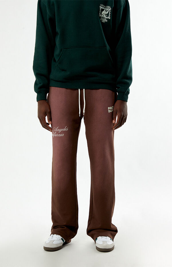 Pacsun Washed Brown Terrain Straight Leg Sweatpants