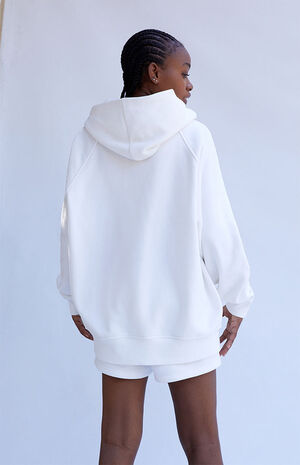 By PacSun Off White Crest Oversized Raglan Hoodie image number 4