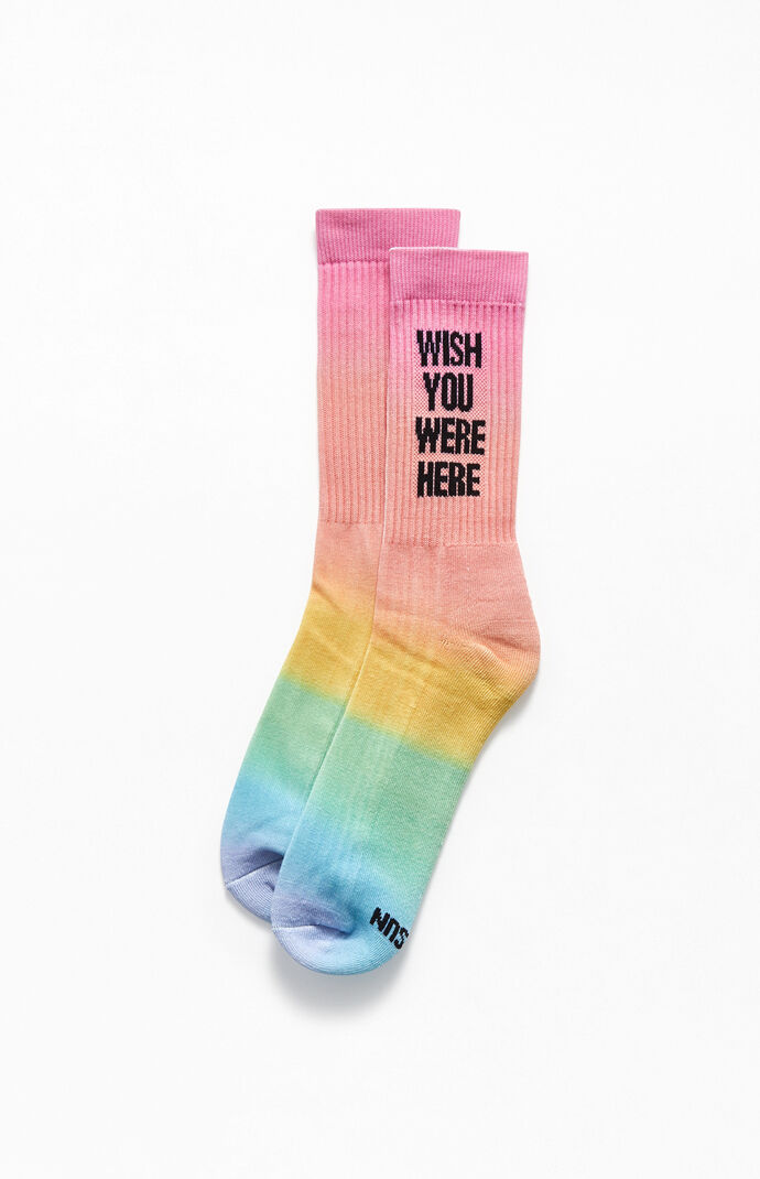 Wish You Were Here Crew Socks