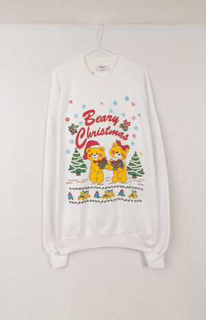 Upcycled Beary Christmas Sweatshirt image number 1