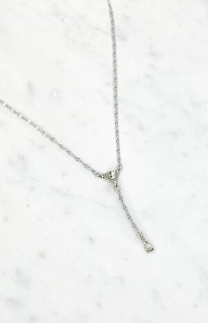 Rhinestone Drop Necklace image number 2