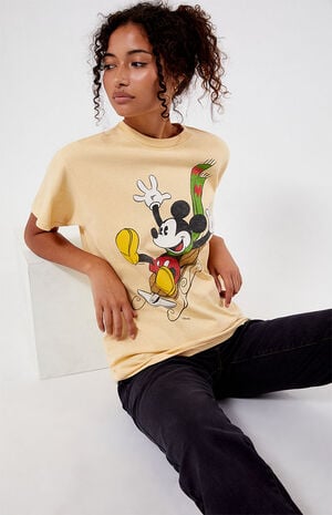 Mickey Mouse Sledding Christmas T-Shirt