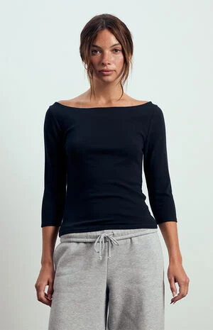 Kenzie 3/4 Sleeve Off-The-Shoulder Top image number 2