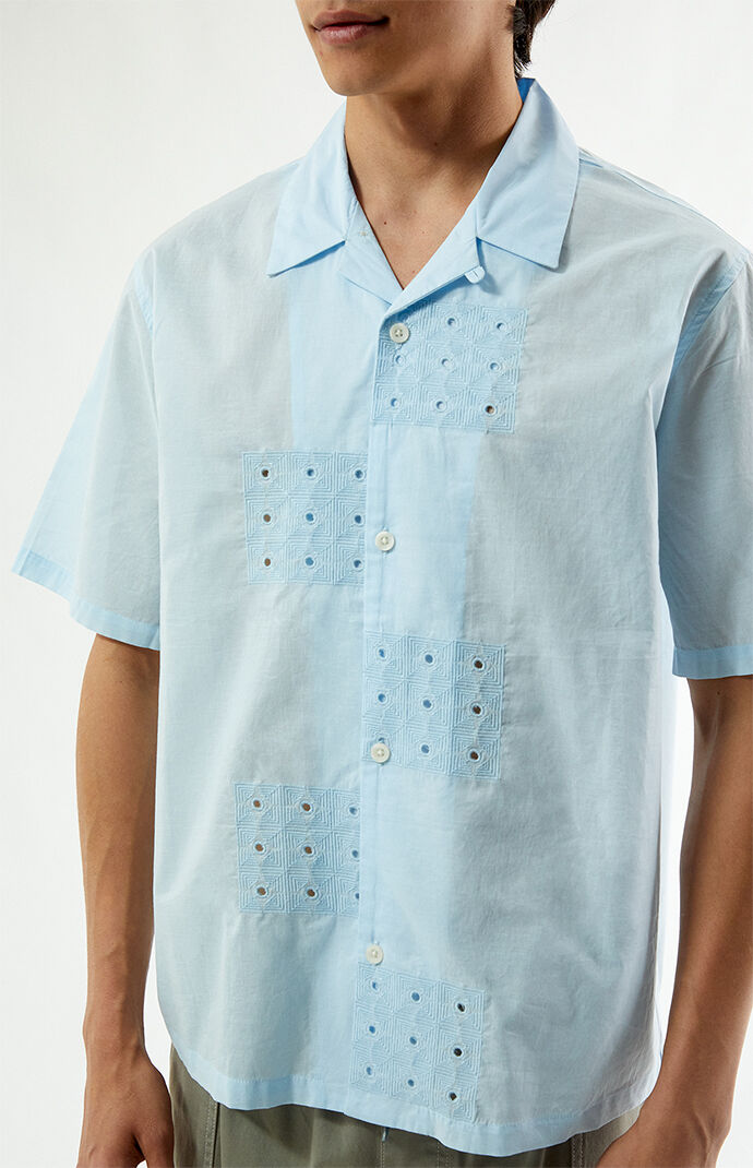 Pacsun Blue Ritz Oversized Resort Camp Shirt