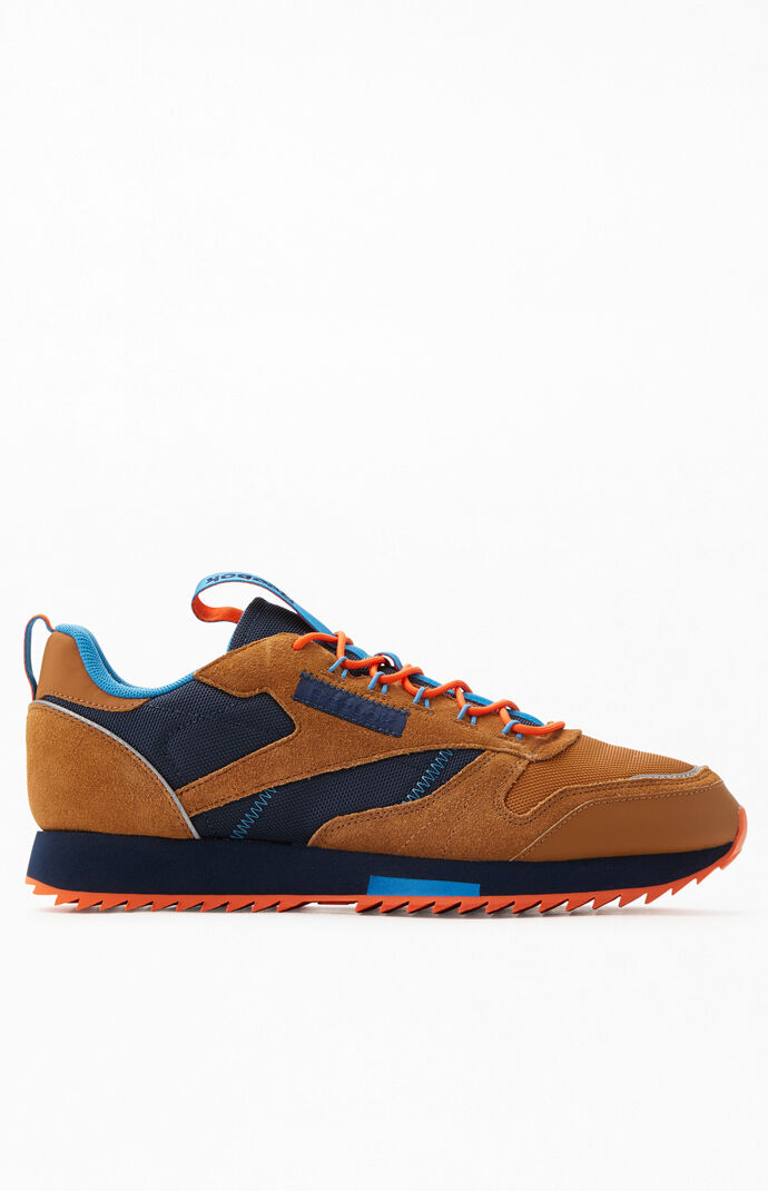 Brown & Blue CL Leather Ripple Trail Shoes