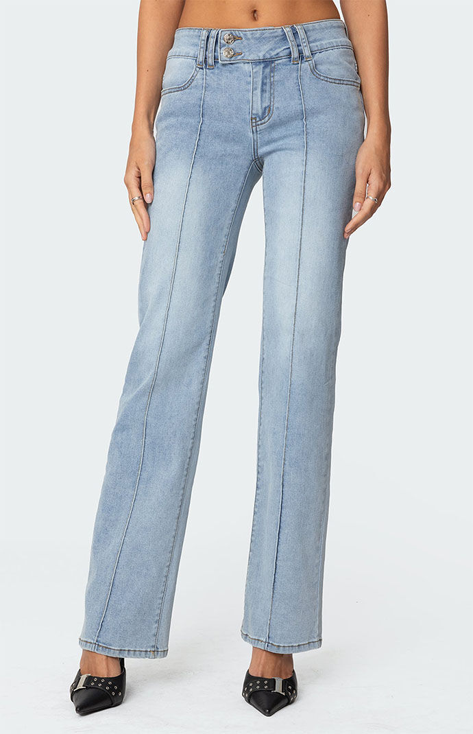 Edikted Avril Boot Cut Low Rise Jeans | PacSun