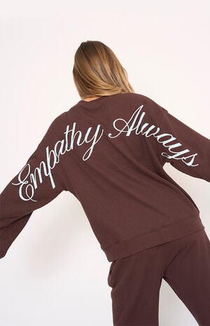 Empathy Always Waffle Knit Crew Neck Sweatshirt image number 4