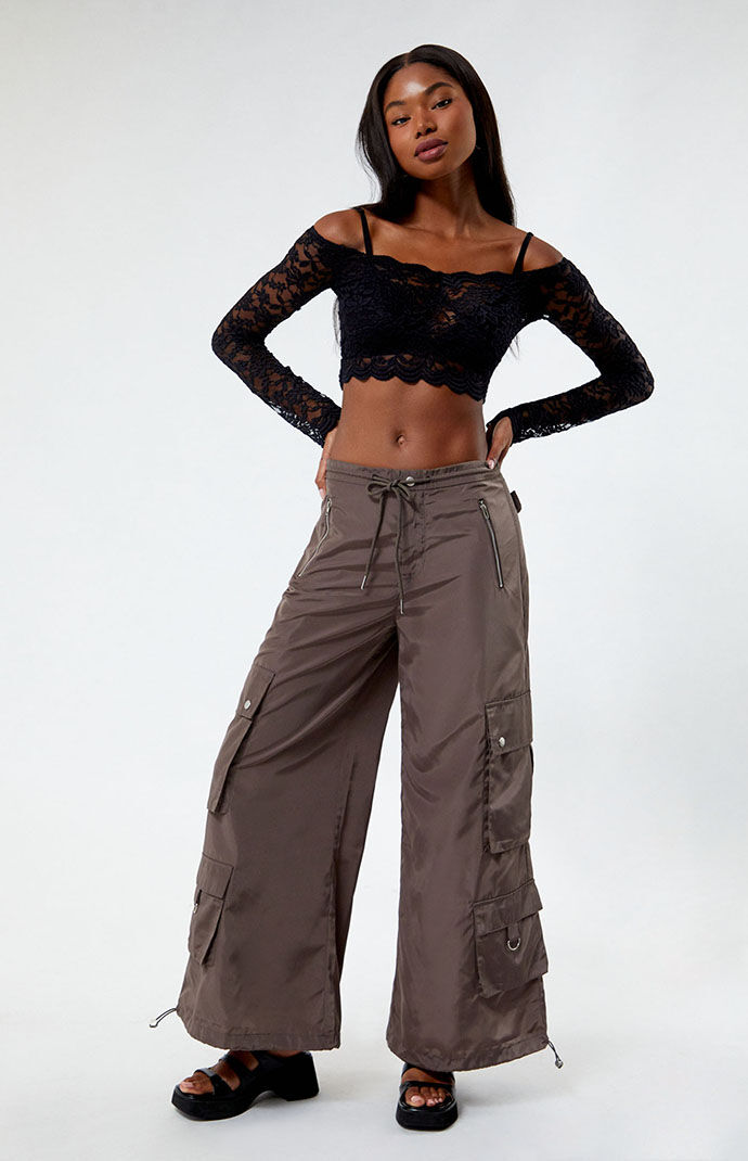 Wide leg clearance baggy pants