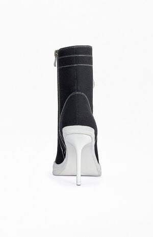 Women's Cosima Black Sporty Stiletto Booties image number 3