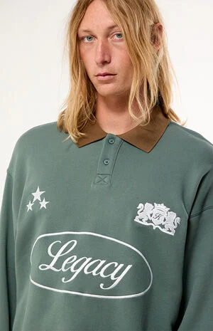 Green Legacy Long Sleeve Rugby Polo Shirt image number 1