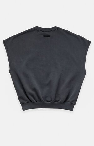 Iron Gray Relaxed Fleece Cutoff Sweatshirt image number 2