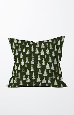 Green Trees Large Outdoor Throw Pillow image number 1