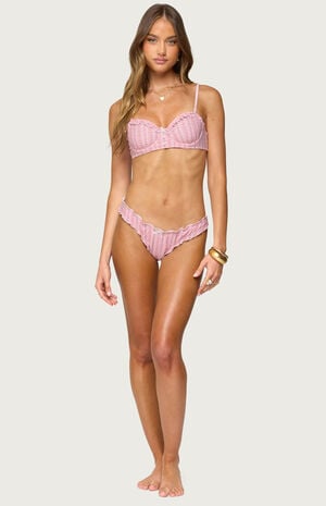 Pip Striped Ruffle Edge Bikini Bottom image number 5