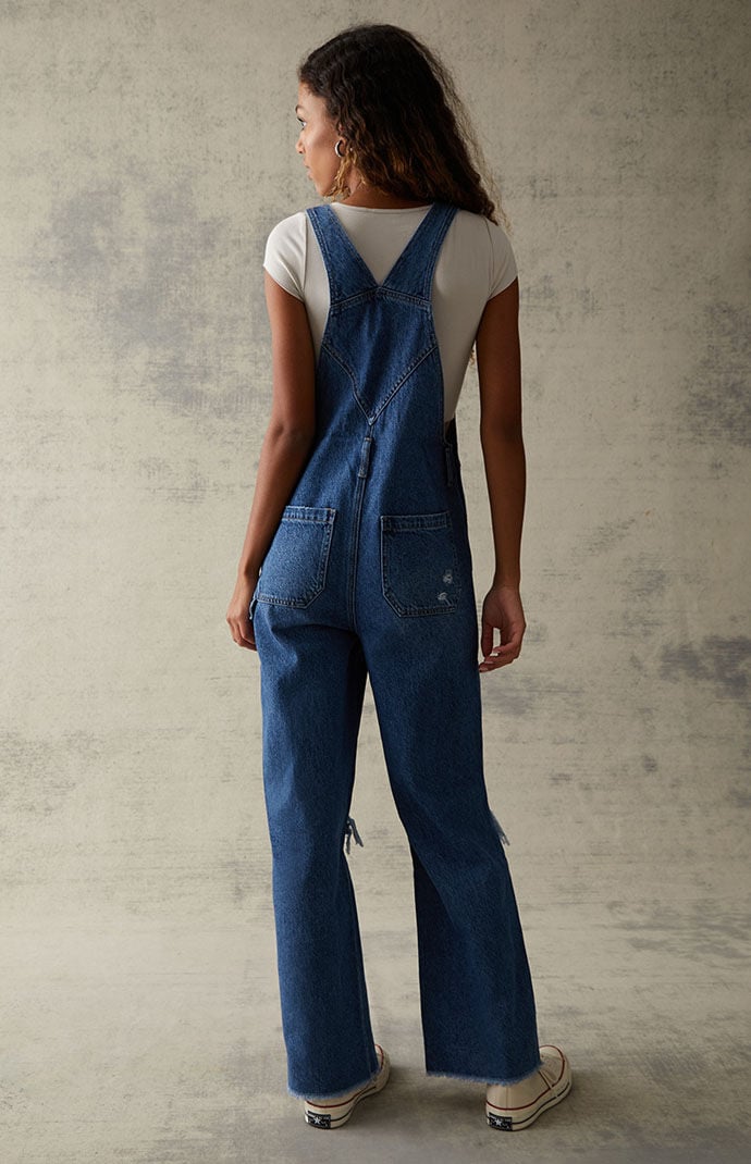 Dark blue shop jean overalls