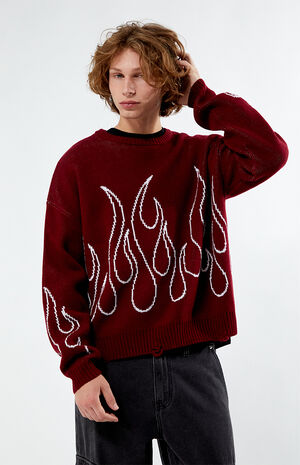Flame Cropped Sweater image number 1