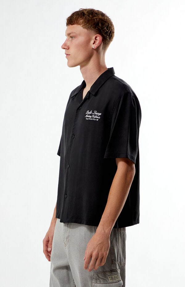 Pacsun Pacific Lounge Embroidered Camp Shirt