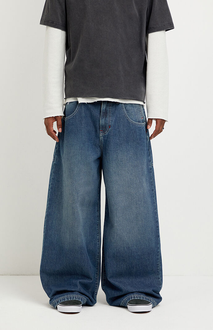 Pacsun Ryder Ultra Baggy Jeans Dark Blue