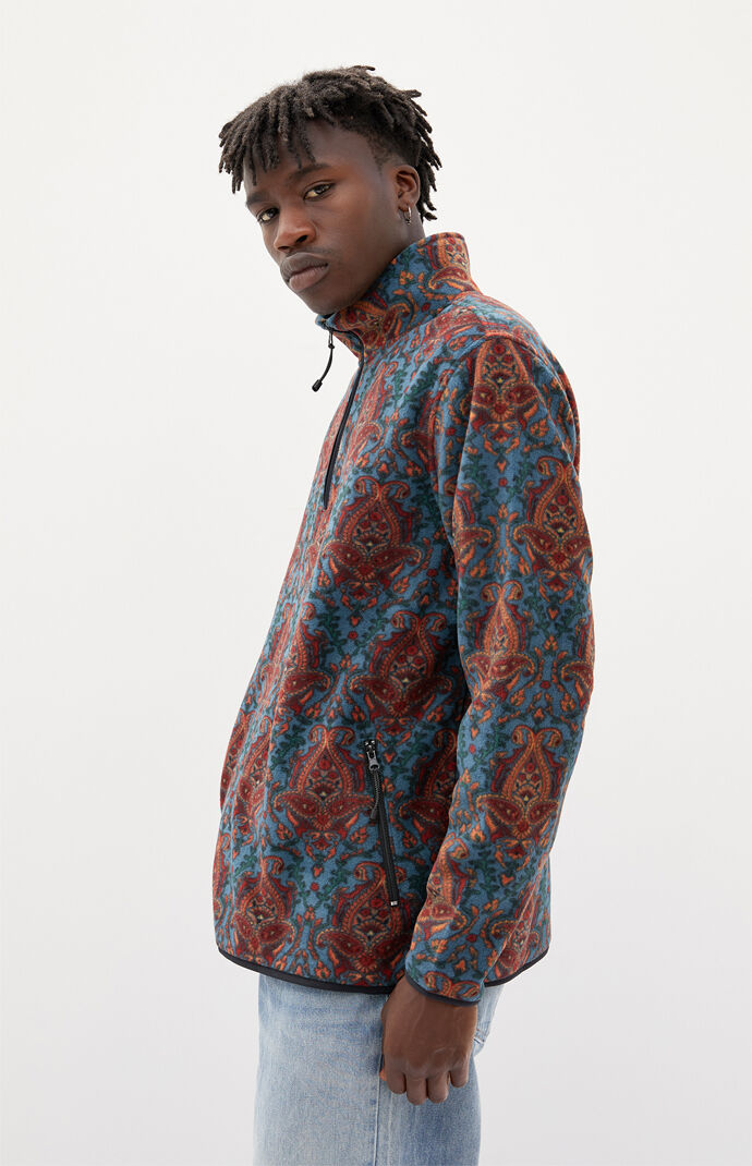 Printed Half Zip Fleece Pullover