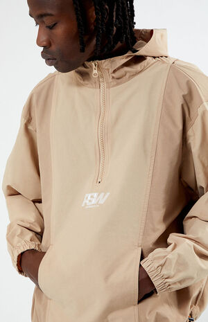 Neutral Half Zip Lightweight Pullover Hoodie image number 2