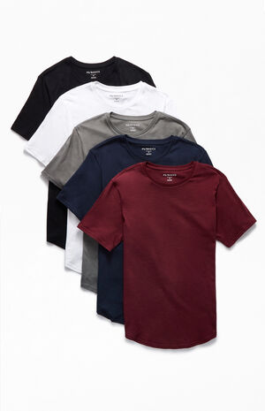 Five-Pack Warden Scallop T-Shirts image number 2