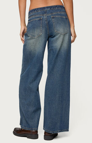 Niah Lace Up Low Rise Baggy Jeans image number 3