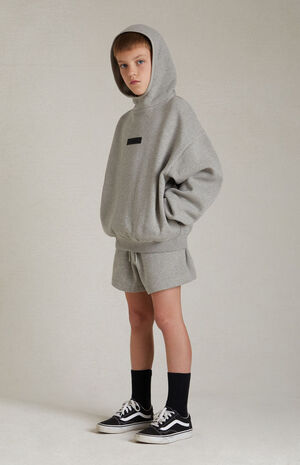 Essentials Dark Heather Oatmeal Hoodie image number 6