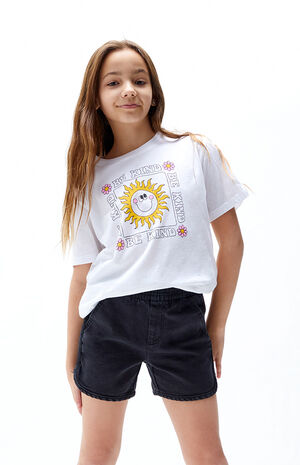 Black Denim Pull On Shorts image number 1