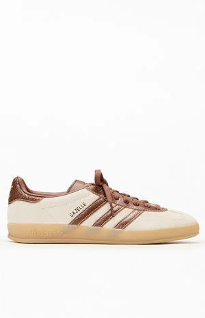 Brown & White Gazelle Indoor Shoes image number 1