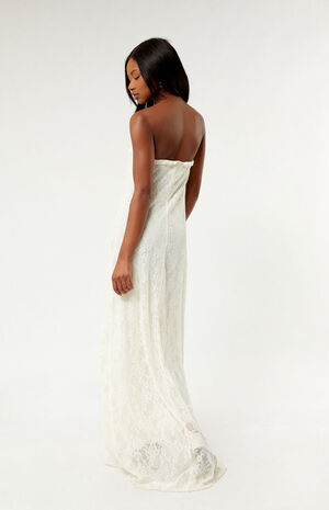 Strapless Lace Maxi Dress image number 4
