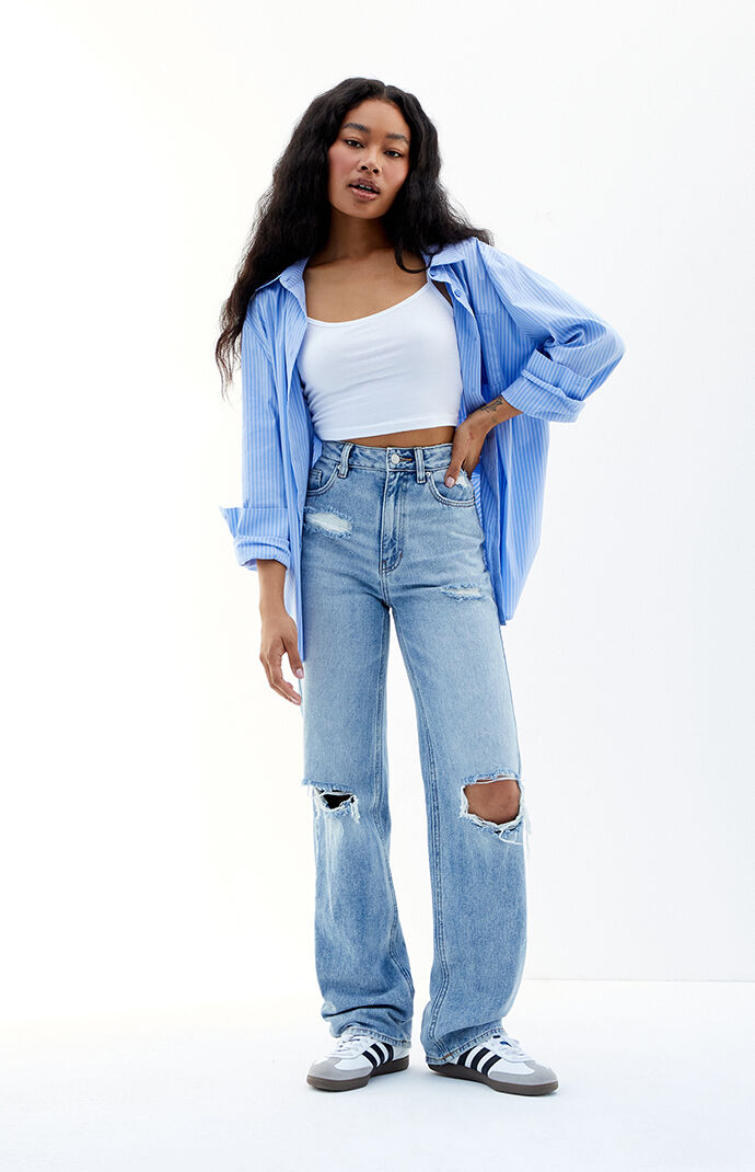 Wide leg deals boyfriend jeans