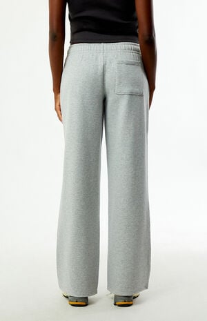 Heather Grey Ultra Soft Fleece Baggy Sweatpants image number 4