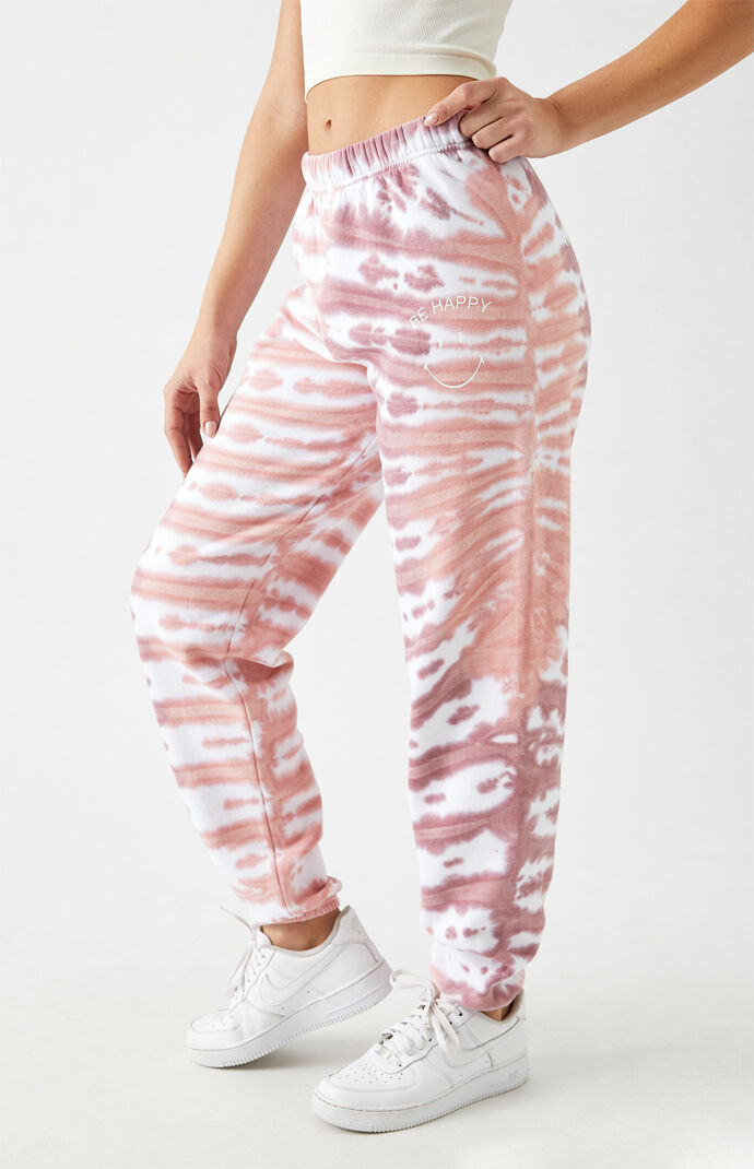 sweatpants with smiley face