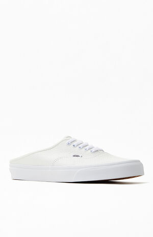 White Authentic Python Mule Sneakers image number 1