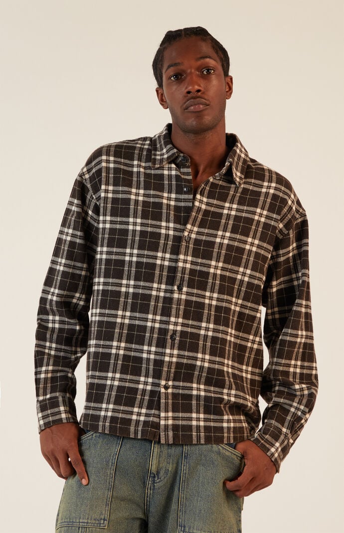 Pacsun Washed Cropped Flannel Shirt | PacSun