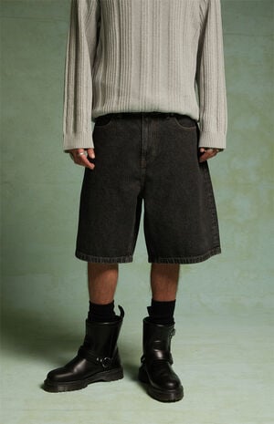 by Pacsun Ronnie Black Baggy Denim Shorts image number 2