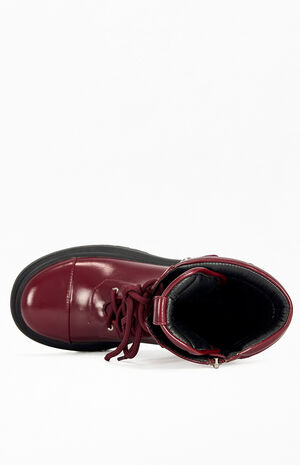 Women's Wednesday Burgundy Platform Booties image number 4