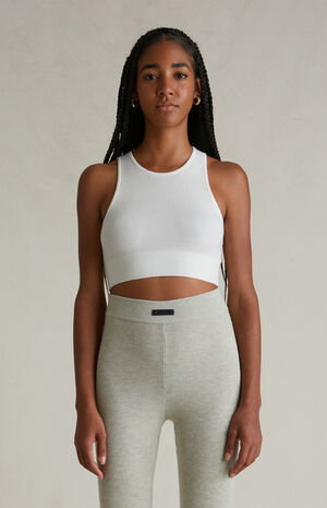Women's Cloud White Sport Knit Tank Top image number 2