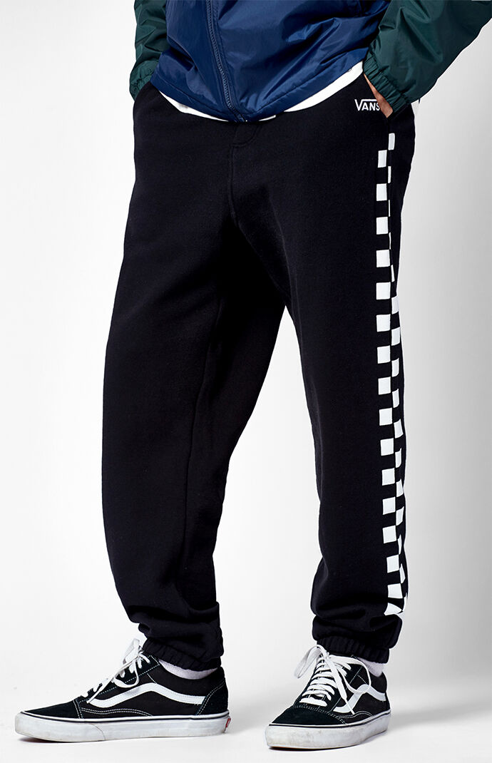 vans sweatpants checkered