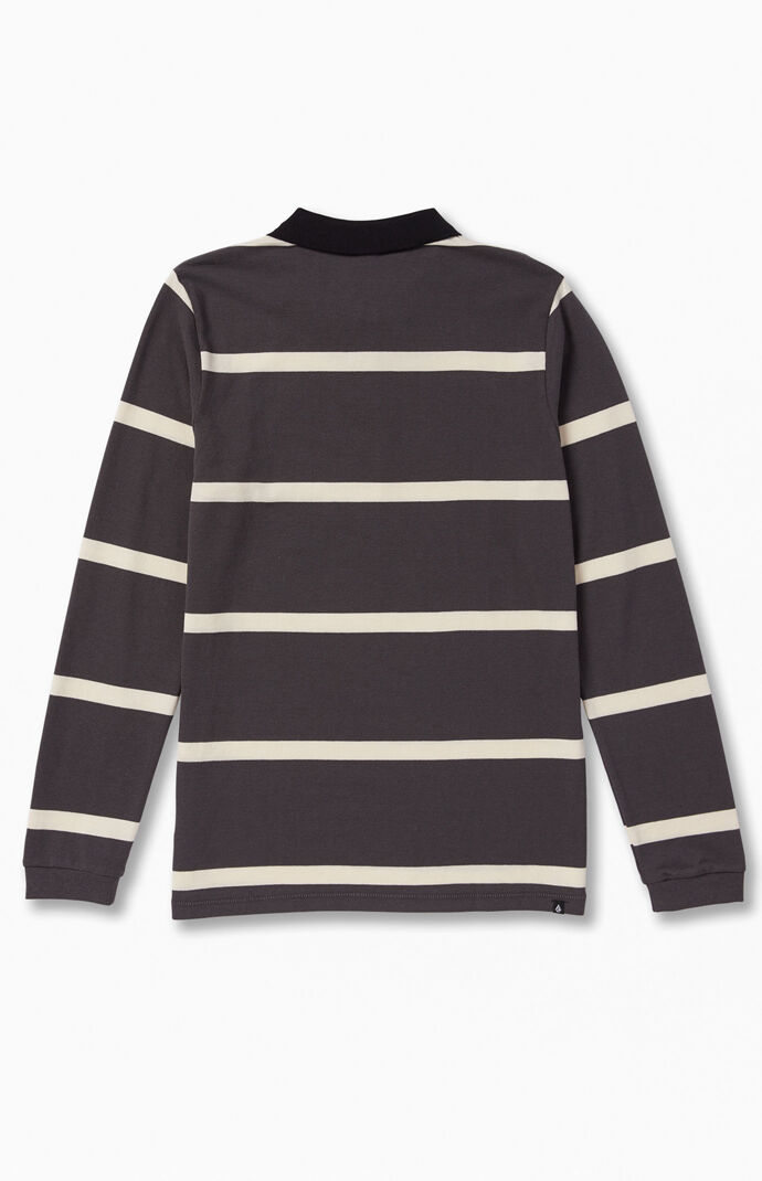 Bracer Striped Long Sleeve Polo Shirt