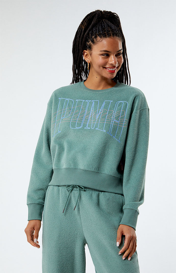 Puma sweatpants shop and sweatshirt set