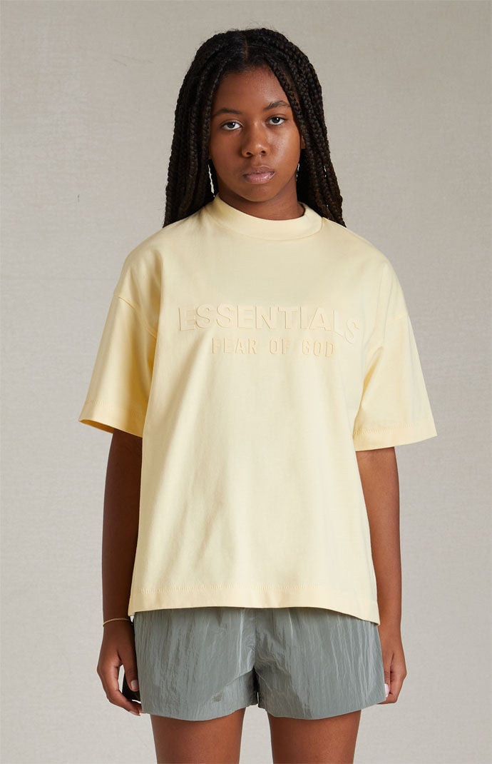 Kids Fear of God Essentials Garden Yellow T-Shirt | PacSun