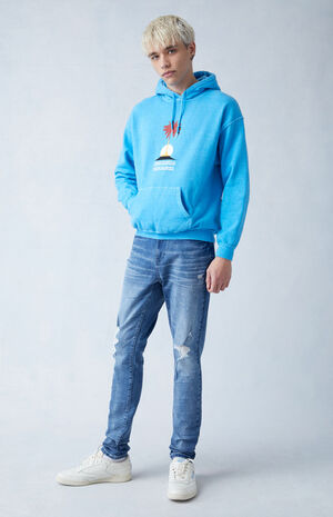 High Stretch Indigo Stacked Skinny Ripped Jeans image number 1