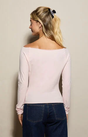 Mia Off-The-Shoulder Long Sleeve T-Shirt image number 3