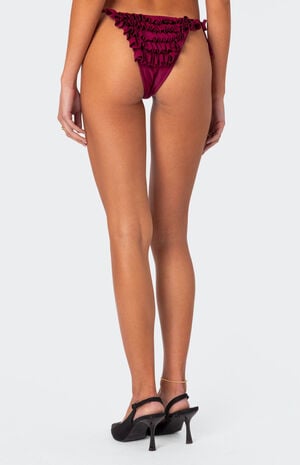 Joelle Ruffled String Bikini Bottom image number 5