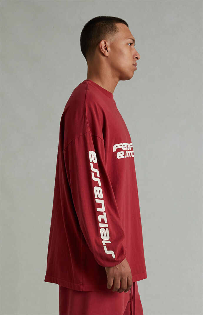 Fear of God ESSENTIALS Crimson '90s Long Sleeve T-Shirt