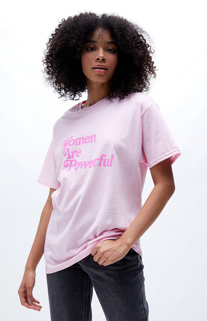 ONE DNA Light Pink Women Are Powerful T 